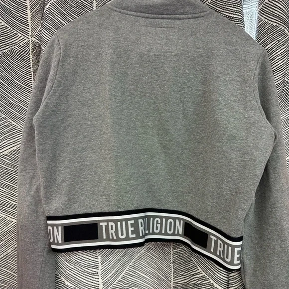 True Religion Women's Gray Cropped Jacket <<<262>>> - Picture 2 of 7